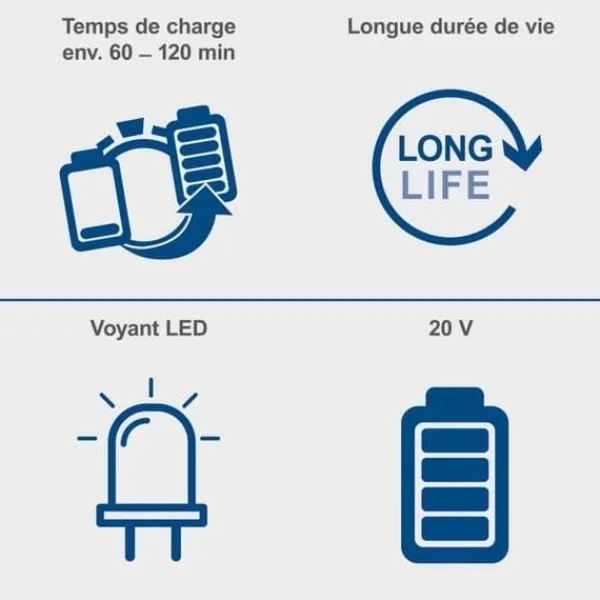 Clearance 4,0 Ah 20 V-batteri - universalbatteri för SCHEPPACH 20 V IXES-serien Trädgårdsmaskiner