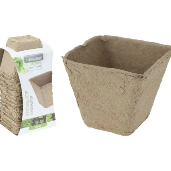 Outlet 14 BIODEGRADABLE KVADRATER IDEAL FÖR PLANERING 6X6CM Krukor & Växtbehållare