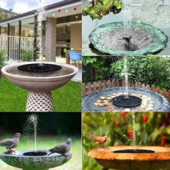 13 cm diameter, flytande solfontänsats, dekorativ trädgårdsfontänpump, terrass fontän