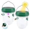 New 2 delar sol getingfälla med LED-ljus, insektsfällor, anti-insektsfångare honungsfälla för bin, bålgetingar, myggor Skadedjursfällor