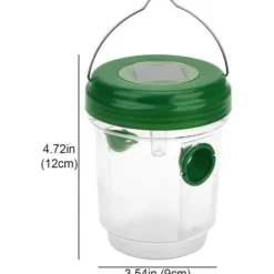 New 2 delar soldriven getingfälla med LED-ljus, insektsfällor, insektsfångare honungsfälla Bin Mjuka bålgetingar[255] Skadedjursfällor