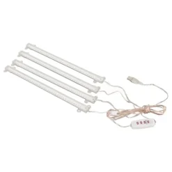 Sale 4 Heads USB-kontakt Dimbar Full Spectrum LED Grow Light med timerfunktion för inomhussuckulenter - 4000K 168 LEDs Kit För Växt- & Örtplantering