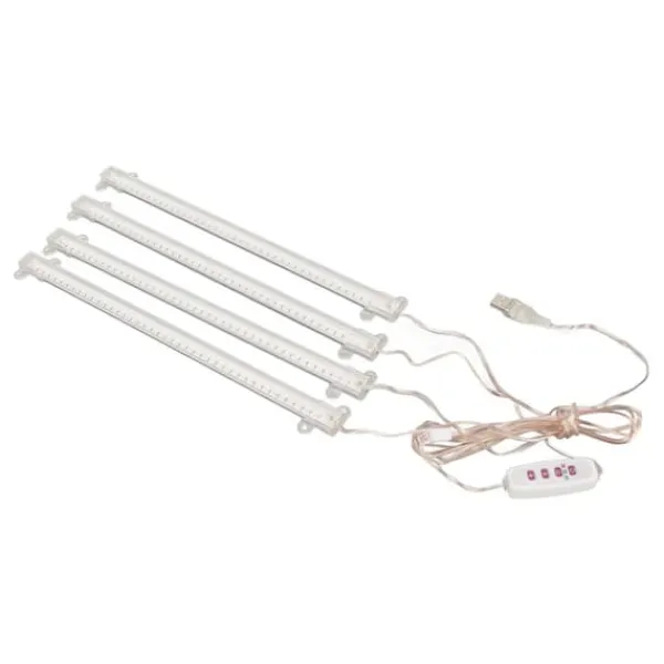 Sale 4 Heads USB-kontakt Dimbar Full Spectrum LED Grow Light med timerfunktion för inomhussuckulenter - 4000K 168 LEDs Kit För Växt- & Örtplantering