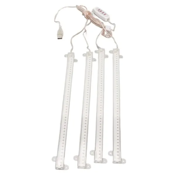 Sale 4 Heads USB-kontakt Dimbar Full Spectrum LED Grow Light med timerfunktion för inomhussuckulenter - 4000K 168 LEDs Kit För Växt- & Örtplantering