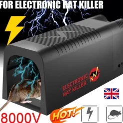 8000 High Voltage Electronic Rat Trap Killer Electric Control Zapper Rodent Pest Skadedjursfällor