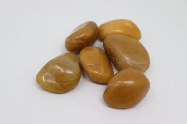 Online 20 kg Polerad småsten Flodsten Pebbles Trädgårdsgrus Prydnadsgrus Gul Trädgårdsstenar & Klivstenar