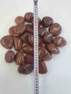 180 kg Polerade småsten Flodsten Pebbles Trädgårdsgrus Prydnadsgrus Röd