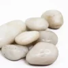 New 120 kg Polerade småsten Flodsten Pebbles Trädgårdsgrus Prydnadsgrus Vit Trädgårdsstenar & Klivstenar