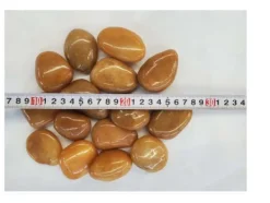 180 kg Polerade småsten Flodsten Pebbles Trädgårdsgrus Prydnadsgrus Gul