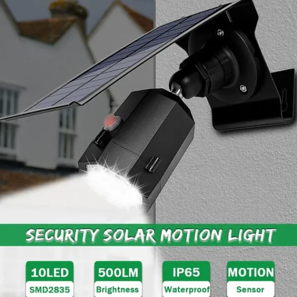 Discount 10 LEDs Infraröd sensor Solenergi Dummy Hem Utomhus Säkerhetskameror Fake Surveillcance LED-lampor Säkerhetslampor