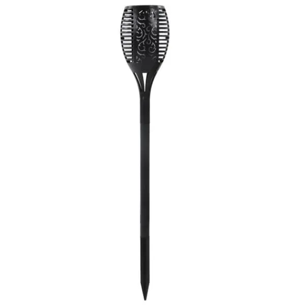 Discount 96 LEDs Vattentät Solar Flame Lamp ABS-hus Flimrande Dansande Flame Ficklampa för trädgårdslandskap Flaggor & Vindstrutar