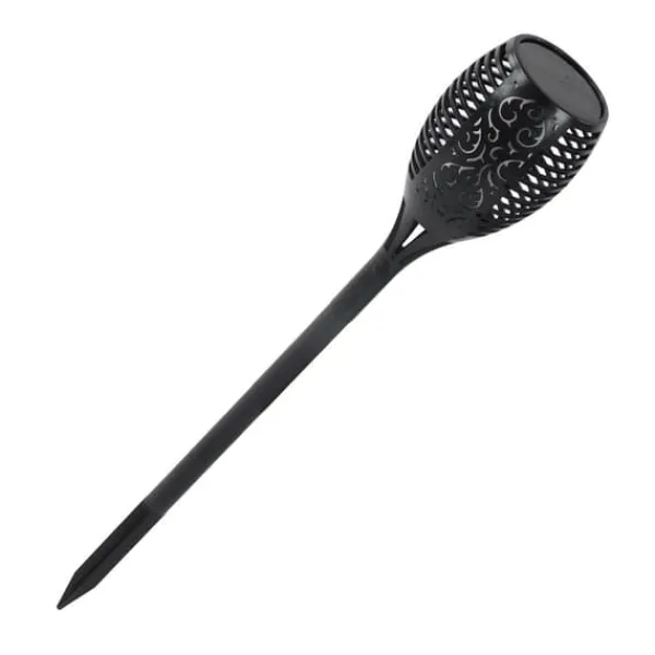 Discount 96 LEDs Vattentät Solar Flame Lamp ABS-hus Flimrande Dansande Flame Ficklampa för trädgårdslandskap Flaggor & Vindstrutar