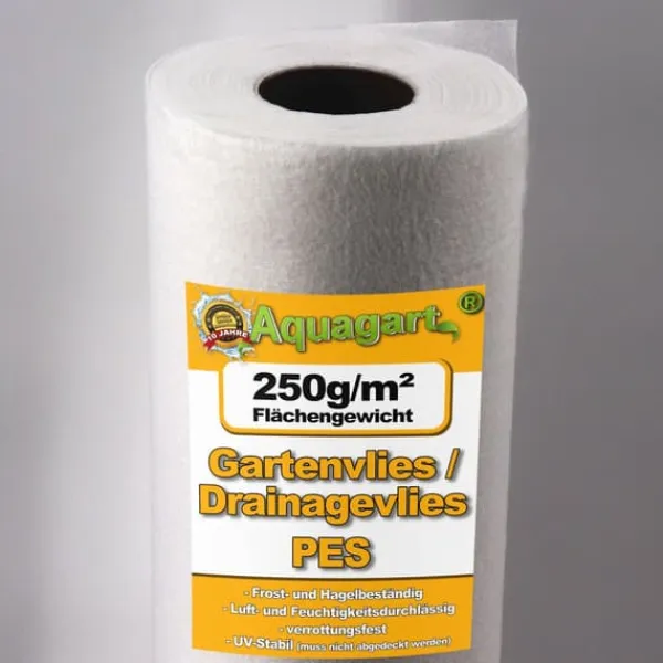 Outlet 200 m² Geotextil fleece Trädgårdsfleece Ogräsbekämpningstyg Dammfoderunderlag 250 g 1,6 m Markduk & Fiberduk