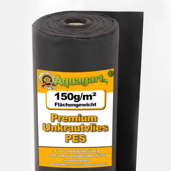 350 m² Ogräsbekämpningstyg Trädgårdsfleece Mulchtyg Ogräsbekämpningsmembran 150 g 1 m bred PES