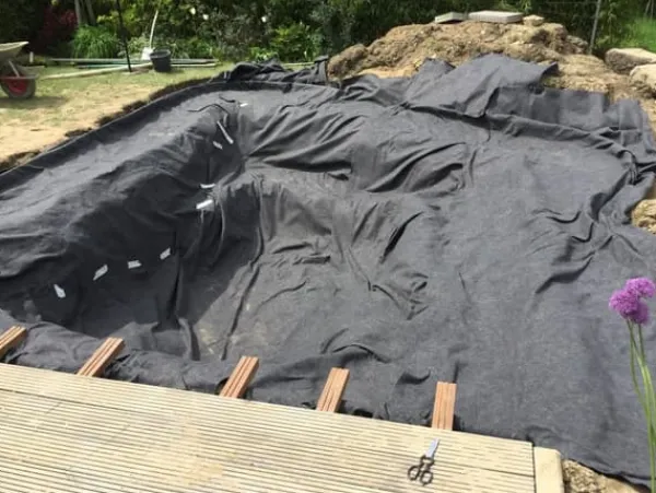 22 m² Pond liner underlay 1000 g Pond Skyddande fleece för Pond liner