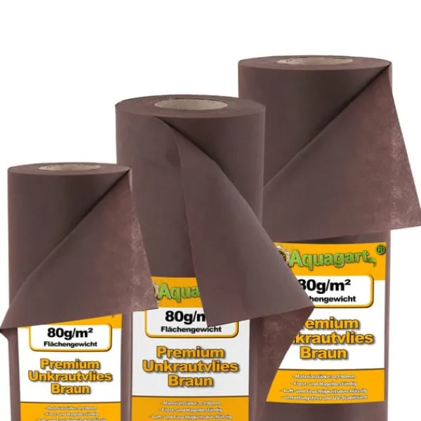 280 m² Trädgårdsfleece Ogräsbekämpningstyg Mulchtyg 80 g 1,6 m bred brun Markduk & Fiberduk