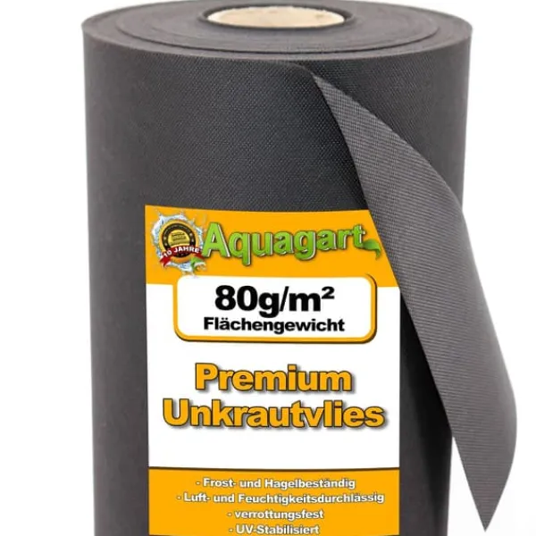 126 m² Trädgårdsfleece Ogräsbekämpningstyg Mulchtyg 80 g 1,4 m w.