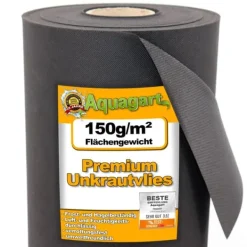 204 m² Trädgårdsfleece Ogräsbekämpningstyg Ogräsfoder Mulchfoder Mulchtyg 150 g 2 m bred