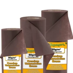 35 m² Trädgårdsfleece Ogräsbekämpningstyg Mulchtyg 80 g 1,4 m bred brun