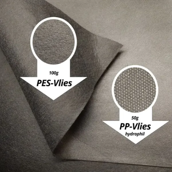 125 m x 1 m Ogräsbekämpningstyg UV-stabilt med 2 ytor Trädgårdsfleece Mulchtyg PES/PP