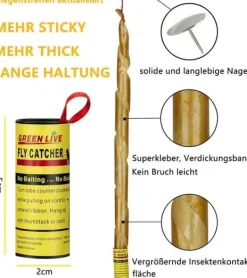 48 st flugpapper inuti, flugfångare rullar flugdödarpapper[J206]