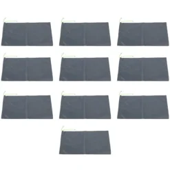 10 st sandfria sandsäckar med dragsnöre, översvämningsskydd i polyester, 23 x 49 cm, dammsäck för källargarage, översvämningsskydd, grå