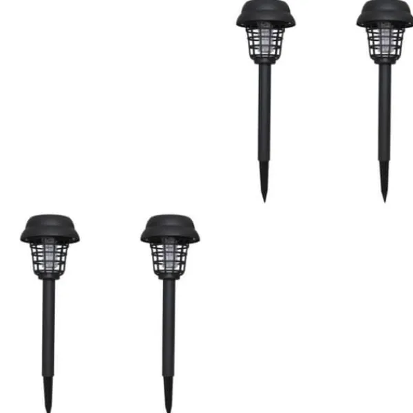 Clearance 4 st Utomhus solar myggdödare ljus Hushåll utomhus vattentät trädgård Yard Yard Myggdödare ljus (svart) Insektsmedel & Djuravvisande Medel