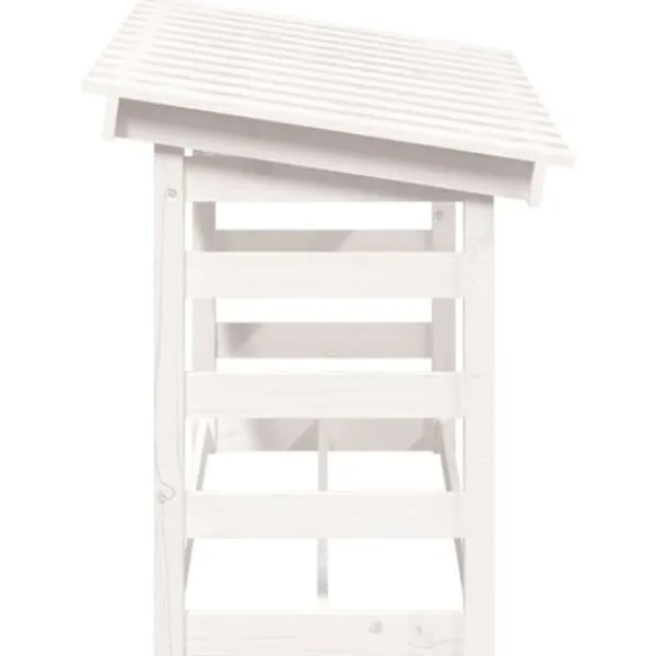 vidaXL 822443 Vedhållare Vit 108x64,5x78 cm Furu