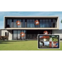 Sale 2 Wi-Fi-kameror + NVR-skärmkit - LINK2HOME - 3MP, Smart Detection, 10.1 LCD-skärm Säkerhetsmonitorer & Videokameror