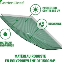 Clearance ® 2X Trädgårdsavfallspåsar med handtag - 272L hög kapacitet och dubbelbotten - UV-stabil och Hyofuge - Trädgårdspåse R[44] Trädgårdskorgar