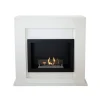 Adra BRI-MDW bio-etanol öppen spis - Vit MDF öppen spis surround - 1,5 KW värme