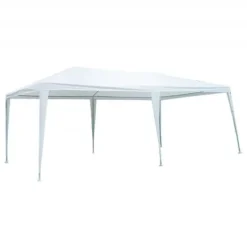 Online Aktive Plast Gazebo, 300 x 600 x 255 cm, Stålrör 24/18/18 mm, Vit - 53992 Tält & Lusthus