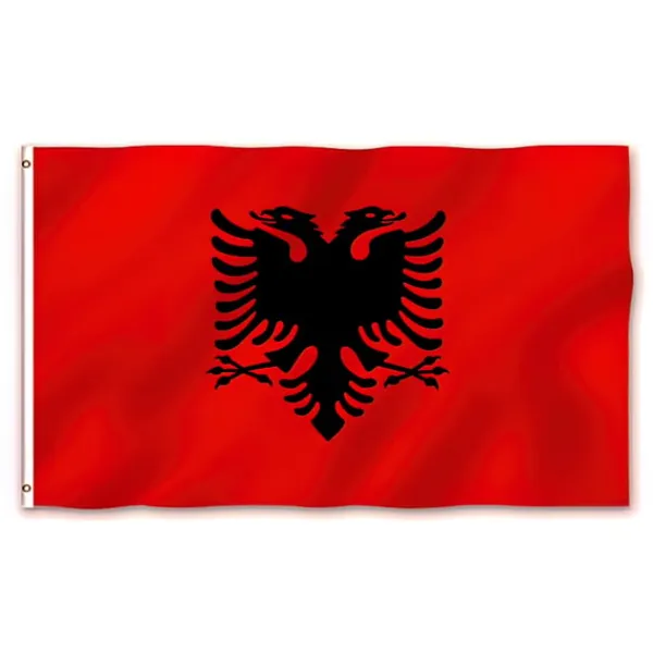 Discount Albanien Flagga - 150 x 90 cm Flaggor & Vindstrutar