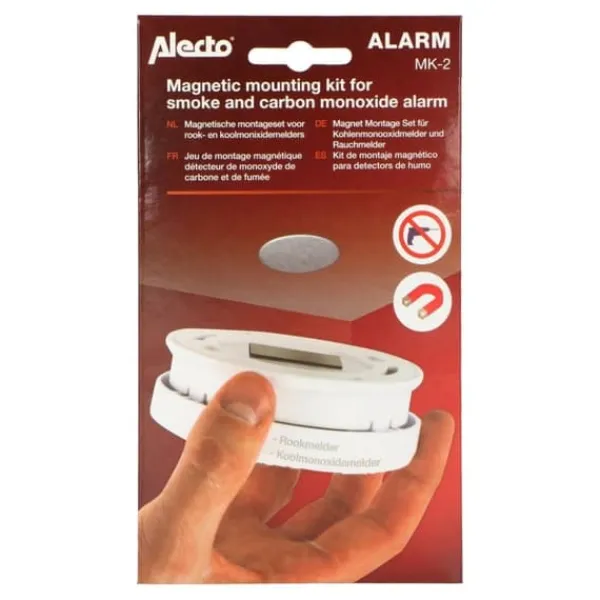 Alecto MK-2 magnetisk monteringssats för rök- och kolmonoxiddetektorer