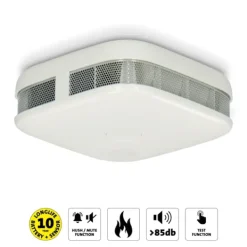 New Alecto Set med rökdetektor och kolmonoxidvarnare Vit Rök- & Koloxiddetektorer