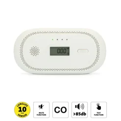 New Alecto Set med rökdetektor och kolmonoxidvarnare Vit Rök- & Koloxiddetektorer