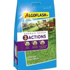 Best ALGOFLASH NATURASOL Gräsmatta Gödselmedel - 3 Steg - 10 kg Gödningsmedel