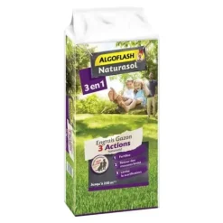 ALGOFLASH NATURASOL Gräsmatta AG3BIO250 3 Actions Naturanid - 10 kg Gödningsmedel