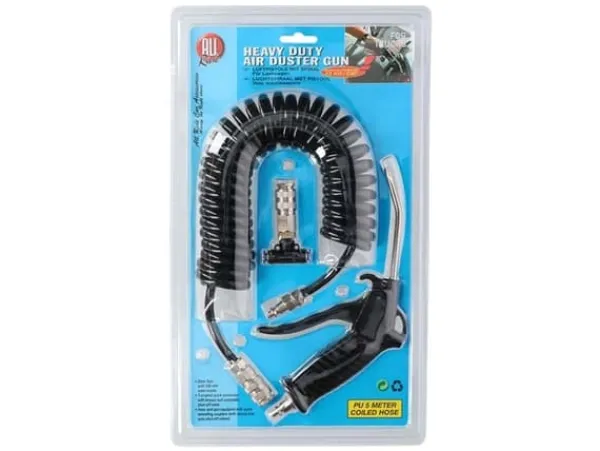 Allride Air Gun Kit, spiralslang, kraftig, svart,