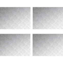 Aluminium Checker Plates 4 st Halkskydd - Halkfria trapptäcksmattor | Storlek: 70x50 cm