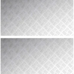 Aluminium Checker Plates - Halkfria Gummitrappmattor | Storlek: 100x50 cm | 2 st