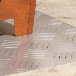 Aluminium Checker Plates - Halkfria trapstegsmattor | Storlek: 60x40 cm | Färg: Grå