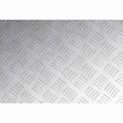 Aluminium Checker Plates - Halkfria trapstegsmattor | Storlek: 60x40 cm | Färg: Grå
