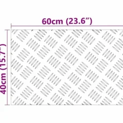 Aluminium Checker Plates - Halkfria trapstegsmattor | Storlek: 60x40 cm | Färg: Grå