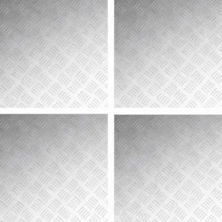 Aluminium Rutplattor 4 st Halkfria | Storlek: 50x50 cm | Färg: Silver