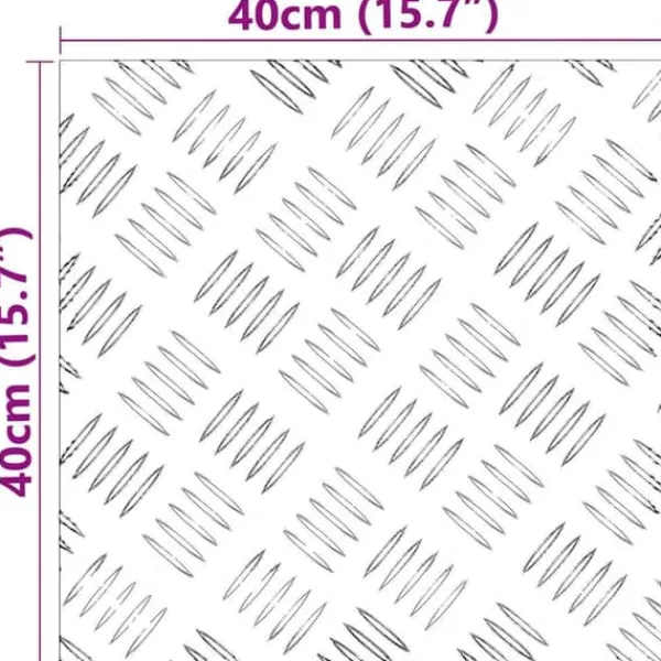Discount Aluminium Rutplattor 4 st Halkfria - Säker och stilren design | Storlek: 40x40 cm Trädgårdsprydnader