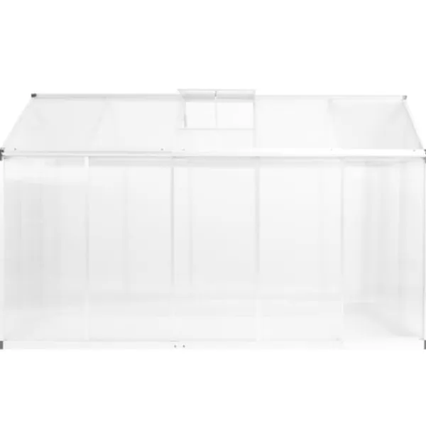 Hot Aluminiumväxthus 302x190x195 cm - Rymligt & UV-beständigt | Färg: Grå | Storlek: 302x190x195 cm Växthus