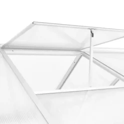 Hot Aluminiumväxthus 302x190x195 cm - Rymligt & UV-beständigt | Färg: Grå | Storlek: 302x190x195 cm Växthus