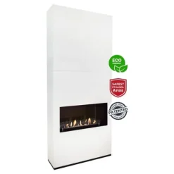 Clearance Ambiance BCW bioetanol öppen spis - Vit - Högt i tak - 3,5 KW värme Öppna Spisar