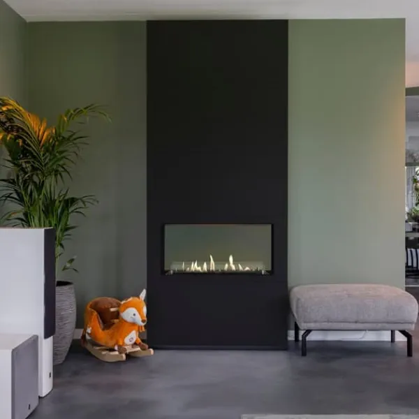 Ambiance BOB bio-etanol tunnel spis - Svart - Rumsavdelare - Högt i tak - 3,5 KW värme